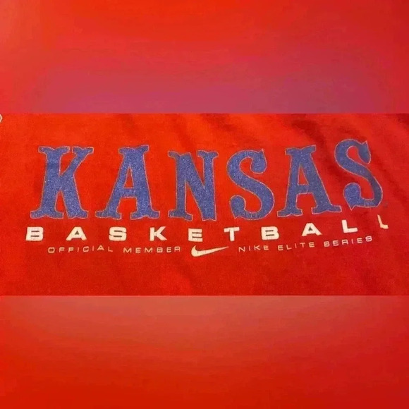 Kansas Jayhawks NIKE Elite KU Basketball size XXL color Red defects - Picture 3 of 8